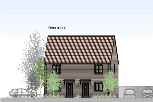 An architecht's mock-up of a two-storey home